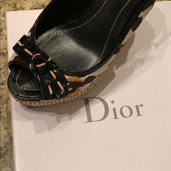 Christian Dior Leopard Platform Wedges - Picture 8 of 8